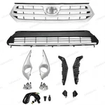 11PCS For Highlander 2011-2013 Bumper Chrome Grille Mesh Fog Lights Lamps Kit. Fixed Price $95.81.