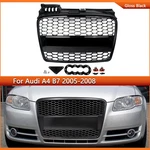 For Audi A4 B7 2005-08 Glossy Black RS4 Look Front Bumper Grille Honeycomb. Fixed Price $100.51.