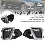 Silver Front Bumper Lower Fog Grille Cover Fit Audi A4 B9.5 S-line 2020-2024. Fixed Price $134.69.
