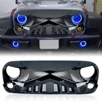 For 07-18 Jeep Wrangler Jku Front Bumper Glossy Black Hawke Grille. Fixed Price $139.00.
