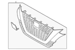 Genuine Nissan Upper Grille 62310-6CG1B. Fixed Price $356.34.