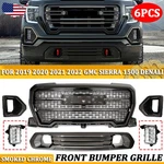 Front Grille Plate & Fog Bezel Lamp Set 6PC For 19-22 Gmc Sierra 1500 DENALI/AT4. Fixed Price $276.29.