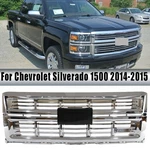 Front Bumper Upper Grille Chrome For Chevrolet Silverado 1500 2014-2015 23465683. Fixed Price $135.00.