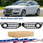 For Audi A4 B8.5 Allroad 2010-2015 Gloss Black Front Fog Light Grille Cover. Fixed Price $45.59.