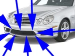 Mercedes W211 E-class Genuine Amg Front Bumper Cover Center Mesh Grille 07-09. Fixed Price $309.95.