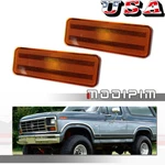 Amber Front Turn Signal Lights Housings Kit 80-86 Ford Bronco F150 F250 F350. Fixed Price $22.99.