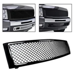 For 2007-2013 Chevrolet Silverado 1500 Gloss Black Front Hood Mesh Grille. Fixed Price $105.00.