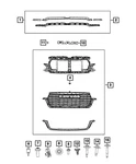 Genuine Mopar Complete Grille Kit 68668820AA. Fixed Price $864.58.