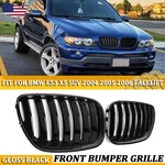 Gloss Black Front Bumper Kidney Grille For Bmw X5 E53 Lci 2004 2005 2006. Fixed Price $29.02.