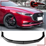 Fits 19-26 Mazda 3 Sedan Ikon Front Bumper Lip Spoiler Lower Chin Gloss Black. Fixed Price $48.99.