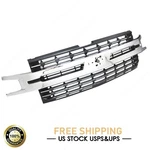 For 2019 2020 2021 Chevy Silverado 1500 Front Upper Grille Chrome Black Us. Fixed Price $325.99.