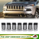 For Jeep Cherokee 2014-18 Chrome+black Front Honeycomb Mesh Grille. Fixed Price $44.01.