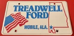 Treadwell Ford Dealership Booster License Plate Mobile Usa Flag State Shape. Fixed Price $49.99.