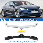 2PCS Front Bumper Trim Molding+grille Support Bar For Tesla Model 2016+. Fixed Price $113.99.