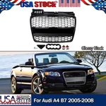 For 2005-08 Audi A4 B7 Front Upper Grille Honeycomb RS4 Style Glossy Black. Fixed Price $93.57.