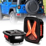 Pair Rear Led Tail Lights X Brake Lamps License Plate Jeep Wrangler Yj. Fixed Price $52.01.