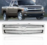 Chrome Grille Shell W/ Matte Black Mesh Insert For 2007-13 Chevy Silverado 1500. Fixed Price $123.30.