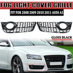 Pair Honeycomb Mesh Front Bumper Fog Light Grille Cover For Audi A5 2008-2011. Fixed Price $35.00.