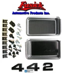 1971 Olds Cutlass 442 Grille Emblem & Hardware Set. Fixed Price $458.50.