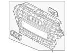 Genuine Audi Center Grille 8V5-853-651-D-1RR. Fixed Price $1156.30.