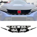 For 22-24 Honda Civic Hatchback & Si Oe Style Front Upper Grille Gloss Black Abs. Fixed Price $99.99.