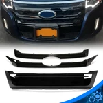 Fit Ford Edge 2011-14 Glossy Black Front Upper & Center Lower Grille 3PCS. Fixed Price $88.99.