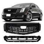Fit 2013-2017 Cadillac Xts Front Bumper Black Upper Grille Lower 2PCS. Fixed Price $229.90.