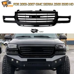 For 2003-2007 Gmc Sierra 2500 3500 Hd Gloss Black Front Bumper Grille Assembly. Fixed Price $179.99.