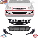 New Front Bumper Upper Lower Grille Fog Lamp Bezel For 2012-2014 Hyundai Accent. Fixed Price $118.11.