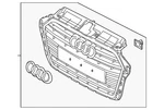 Genuine Audi Center Grille 8V5-853-651-AA-1RR. Fixed Price $872.16.