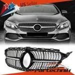 Diamond Front Grille Fit For W205 C-class Pre-facelift 2015-2018 Black. Fixed Price $61.99.