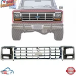 New Front Silver Grille & Headlamp Door Set 3PC 1982-1986 Ford F-150 Bronco. Fixed Price $269.33.