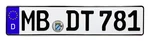New European German License Plate #mb Dt 781 For Bmw Vw Mercedes Porsche Audi. Fixed Price $39.99.