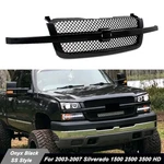 New Onyx Black Front Grille W/ Mesh For 2003-2007 Chevy Silverado 1500 2500 3500. Fixed Price $122.99.