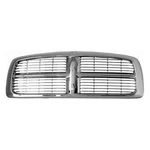New Chrome And Unpainted Grille Fits 2002-2005 Dodge Ram 1500 55077185AG. Fixed Price $95.55.