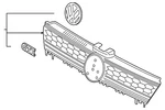 Genuine Volkswagen Grille 5G0-853-651-AM-BTU. Fixed Price $285.71.