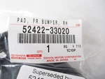 Genuine Oem Toyota 52422-06020 Passenger Rh Front Bumper Cover Pad 2018-21 Camry. Fixed Price $15.85.