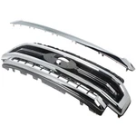 Ford F-250 F-350 2020-2022 Black W/chrome Front Upper Bumper Grille. Fixed Price $168.91.