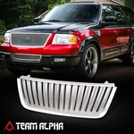 Fits 2003-2006 Ford Expedition Vertical Slat Badgeless Upper Front Grille Silver. Fixed Price $52.58.