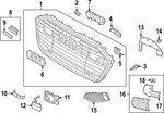 Genuine Audi Center Grille 4K0-853-651-B-RU6. Fixed Price $992.47.