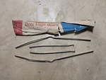 Nos 1966-1967 Chevy Nova 4DR Door Edge Guard Set 986467 Trim Mouldings. Fixed Price $45.00.