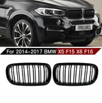 Gloss Black Dual Line Front Kidney Grille For 2014-2017 Bmw X5 F15 X6 F16. Fixed Price $39.99.