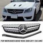 Chrome&black Front Grille W/emblem For Mercedes Benz W204 C63AMG 2008-2011. Fixed Price $85.87.