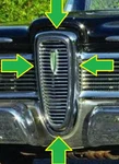 1959 Ford Edsel Chrome Front Center Grill Outer Trim Surround. Fixed Price $149.00.
