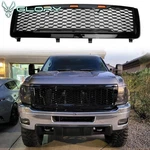 Fits 11-14 Chevy Silverado 2500 3500 Hd Front Hood Grille Gloss Black. Fixed Price $174.99.