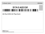 Genuine Bmw Air Duct With Flap Contr 51-74-5-A22-C61 New. Fixed Price $337.67.