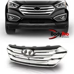 For 2013-2016 Hyundai Santa Fe Sport Front Bumper Grille Hood Black Chrome. Fixed Price $129.75.