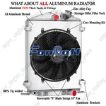 1932 Ford Street Rat Rod High Boy Chevy V8 Engine 4-ROW Radiator+shroud Fan. Fixed Price $299.00.