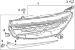 Genuine Honda Headlight Molding 33152-3D4-A01. Fixed Price $40.04.