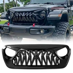 For 18-24 Jeep Wrangler Jl Gladiator Jt Front Shark Bumper Grille Glossy Black. Fixed Price $154.99.